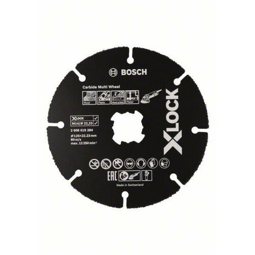 Bosch X-Lock carbide multi wheel 125 mm 125 mm 1 mm 22,23 mm ( 2608619284 ) Slike