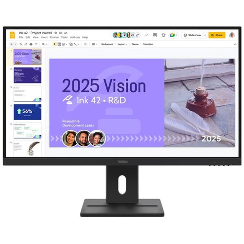 Lenovo Monitor 68,6 cm (27,0") E27Q-40 2560x1440 100Hz IPS 4ms 2xHDMI DisplayPort Pivot Zvočniki sRGB99% ThinkVision, (5000275724) Cene