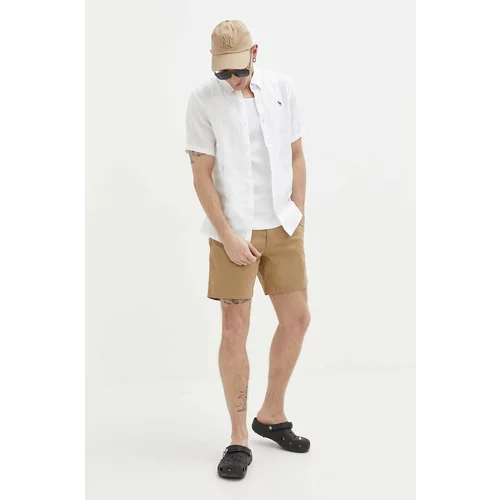 Abercrombie & Fitch Kratke hlače moški, rjava barva