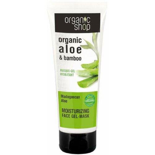 Organic Shop moisturizing face gel mask madagaskar aloe 75ml Slike