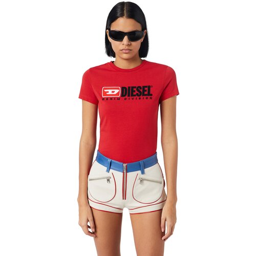 Diesel T-shirt - T-SLI-DIV T-SHIRT red Cene