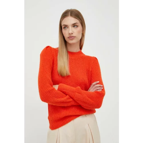 Morgan Pulover s dodatkom vune za žene, boja: narančasta, lagani