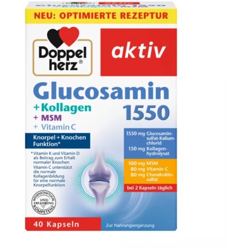 Doppelherz glukozamin 1550 kolagen msm vitamin c, 40 kapsula Cene