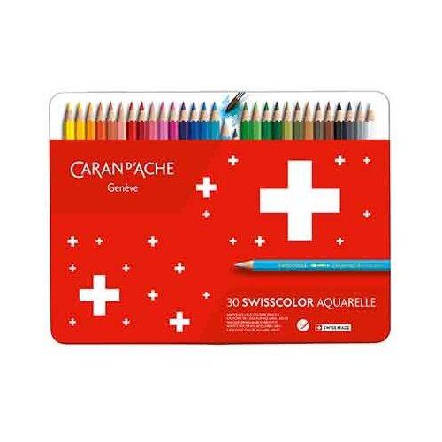CARAN D'ACHE Set drvenih bojica Swisscolor Metal 30 kom Cene