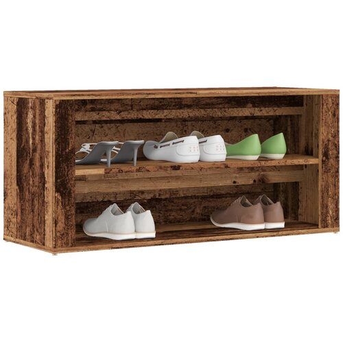  Klupa za cipele boja staro drvo 100x35x45 cm konstruirano drvo Cene