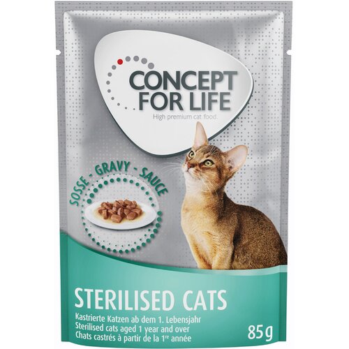  Varčno pakiranje Concept for Life 24 x 85 g - Sterilised Cats v omaki Cijene