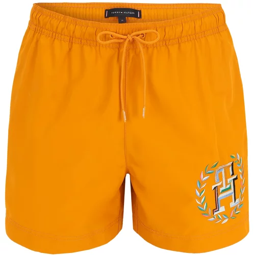 Tommy Hilfiger Underwear Kratke kopalne hlače nebeško modra / temno oranžna / črna / bela