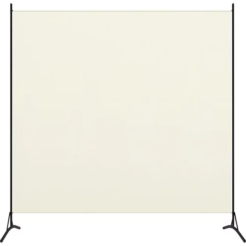 vidaXL Sobna pregrada s 1 panelom krem-bijela 175 x 180 cm