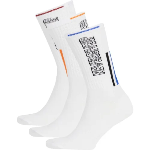 Defacto Men's 3-Piece Cotton Long Socks