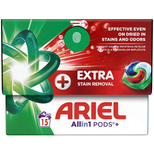 Ariel All in one PODS® +Extra Stain Removal kapsule za pranje veša, 15kom Cene
