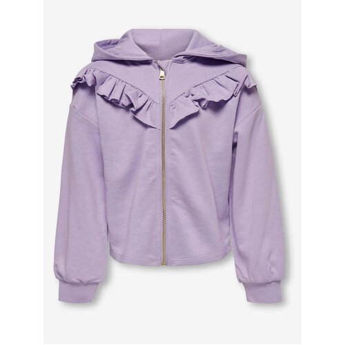 Only Light purple girly sweatshirt with zipper and hood Feel - Girls Slike
