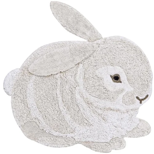 Lorena Canals Svetlo siva pralna ročno tkana bombažna otroška preproga 130x135 cm Bunny –