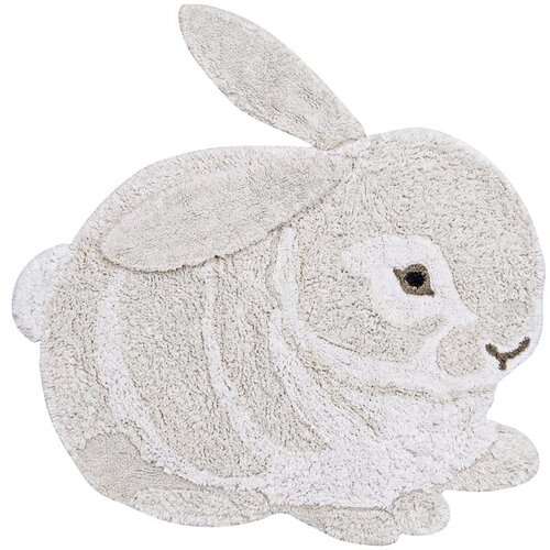 Lorena Canals Svijetlo sivi periv/ručno rađen pamučan dječji tepih 130x135 cm Bunny – Cijene