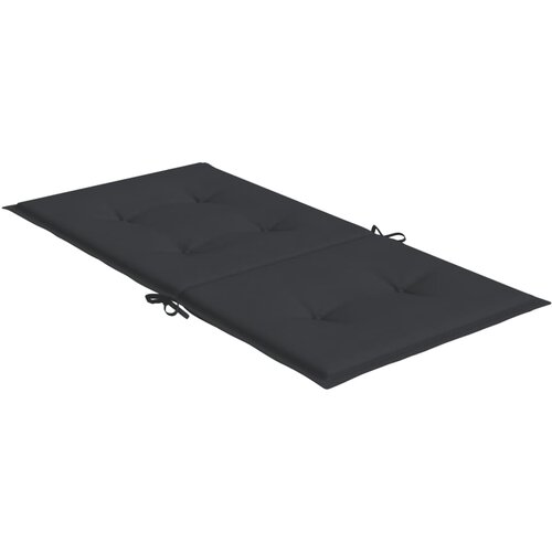  Jastuci za vrtne stolice 6 kom crni 100 x 50 x 3 cm od tkanine Slike