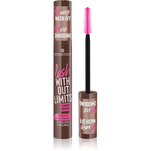 Essence Lash without limits tubing brown extreme lengthening &amp;amp; volume maskara 05 Brown Tubing Slike