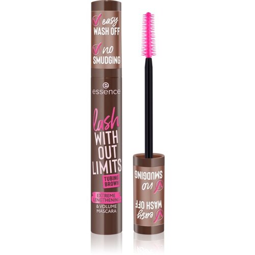 Essence lash WITHOUT LIMITS TUBING maskara za volumen in podalj&amp;scaron;anje trepalnic odtenek Faux Real 13 ml Slike