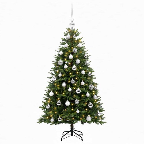  Umjetno božićno drvce s kuglicama 150 cm 150 LED lampica Slike