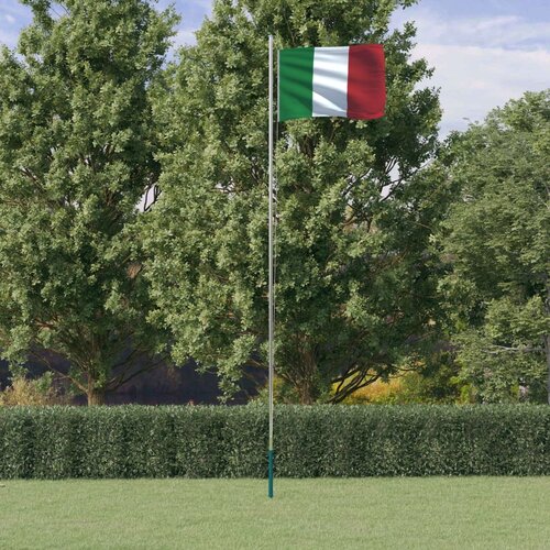 vidaXL Zastava Italije in drog 6,23 m aluminij Cene