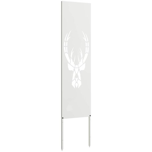  Privatnost u vrtu Bijelo 32 x 140 cm Hladno valjana čelična Slike