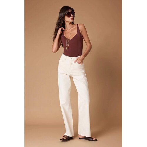 TRENDYOLMILLA ženski pantalone Twoaw25Je00378, bela Cene
