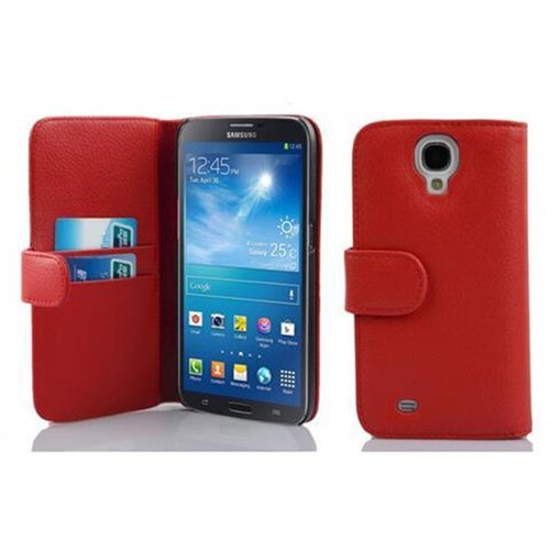 Cadorabo Ohi&scaron;je, združljivo z Samsung Galaxy MEGA 6.3 v rdeče sladkorno jabolko - Za&scaron;čitni ovitek iz teksturiranega umetnega usnja in žep za kartice, (20551745) Cene