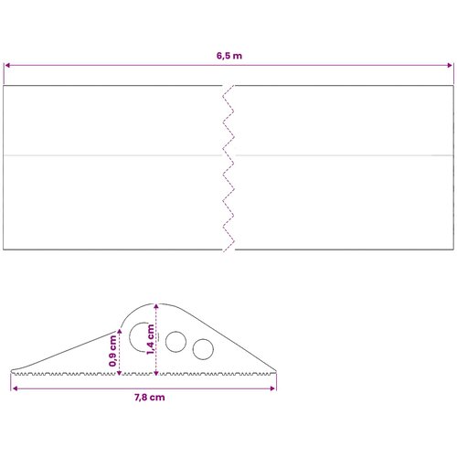  Brtva za garažni pod Crna 78 x 14 mm 6,5 m EPDM guma Slike