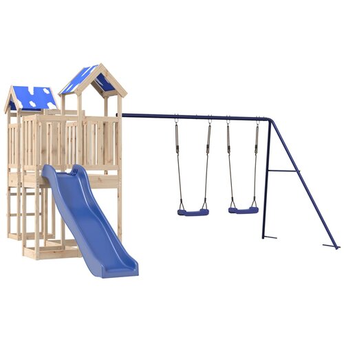 vidaXL Zunanje igralo trdna borovina Cene