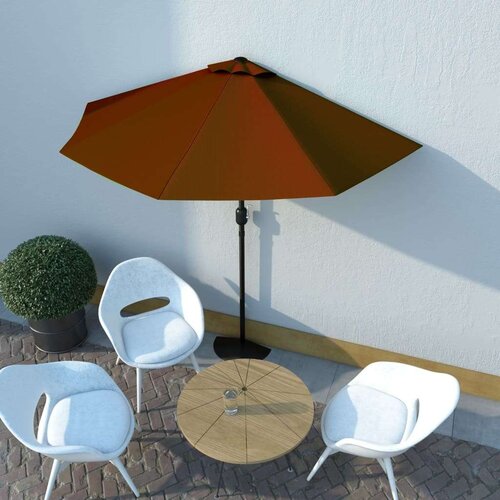  Senčnik z aluminijastim drogom terakota 270x144x222cm, (20692771) Cene
