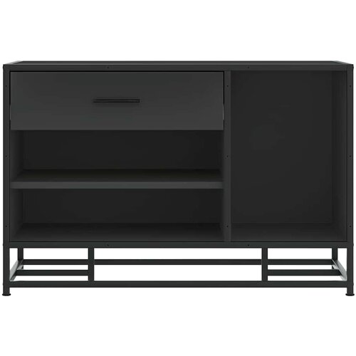  Klupa za cipele crna 80x40x53,5 cm od drveta i metala Slike