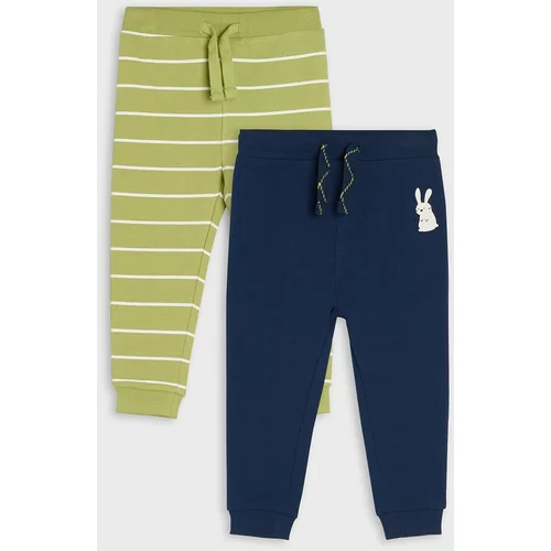 Sinsay - Komplet 2 športnih hlač jogger - Zelena