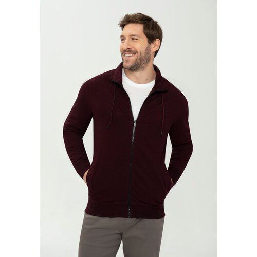 Volcano Man&amp;#039;s Sweatshirt B-Tawin M01053-S23 Burgundy Melange Slike