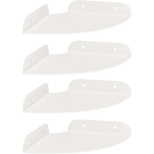  Lebdeća polica s policom s pohranom 4 pcs Bijeli 15 x 15 x 2 cm - Bijeli 15 cm 4 Slike