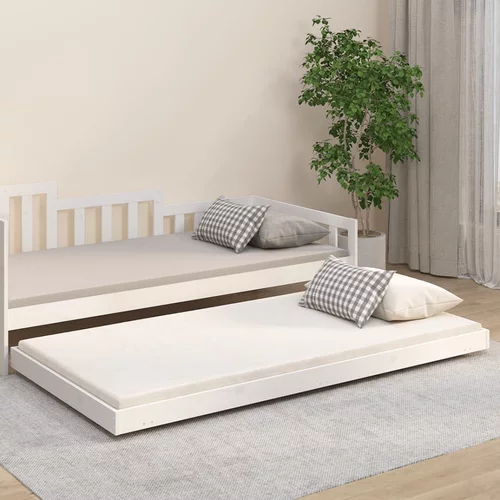 vidaXL Okvir za krevet bijeli 80 x 200 cm od masivne borovine