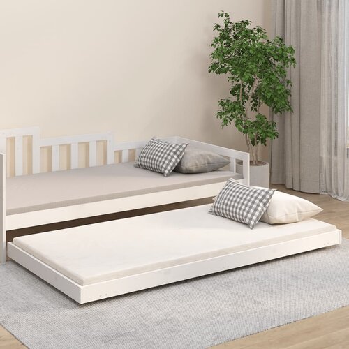 vidaXL Posteljni okvir bel 80x200 cm trdna borovina Cene
