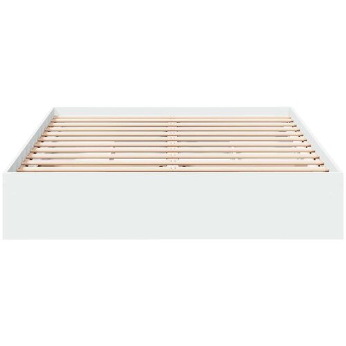 Okvir kreveta s ladicama bijeli 160 x 200 cm konstruirano drvo Slike