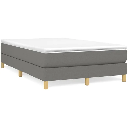  The Living Store Box spring postelja z vzmetnico temno siva 120x190 cm blago - Box Spring Postelja, (21450684)