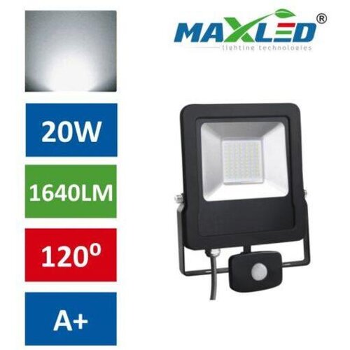 MAX-LED led reflektor star premium 20w nevtralno beli 4500k s senzorjem Cene