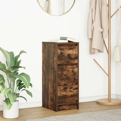 vidaXL Komoda boja dimljenog hrasta 29,5x34x76 cm konstruirano drvo Cijene