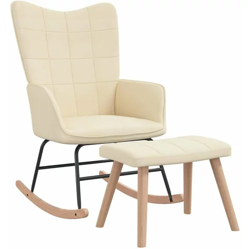  Gugalni stol s stolčkom krem blago, (20804195)