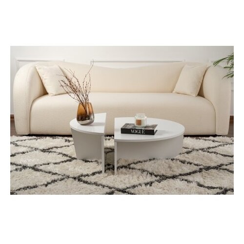 Hanah home stočić za dnevnu sobu orion - white white coffee table Slike