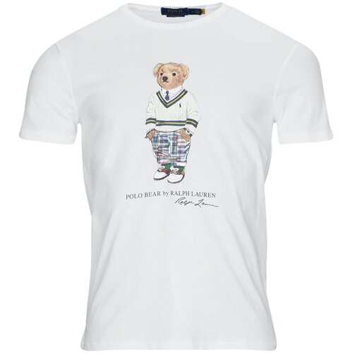Polo Ralph Lauren Majice s kratkimi rokavi T-SHIRT POLO BEAR AJUSTE EN COTON Bela Slike