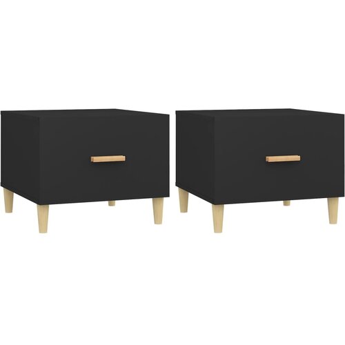 vidaXL Klubske mizice 2 kosa črne 50x50x40 cm inženirski les, (21013906) Cene