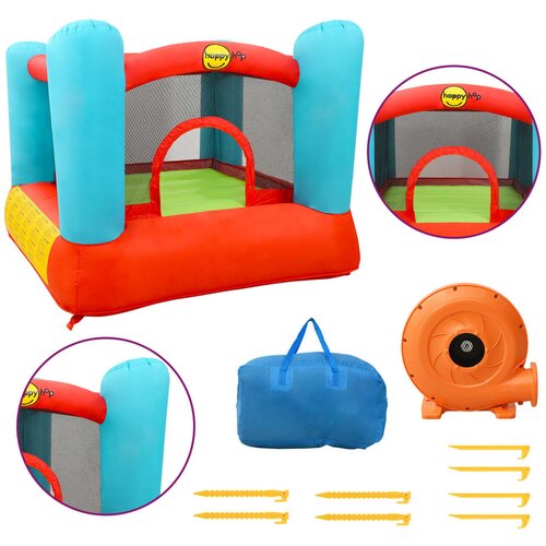 Happy Hop trampolin na napuhavanje s toboganom 200 x 210 x 160 cm PVC Slike
