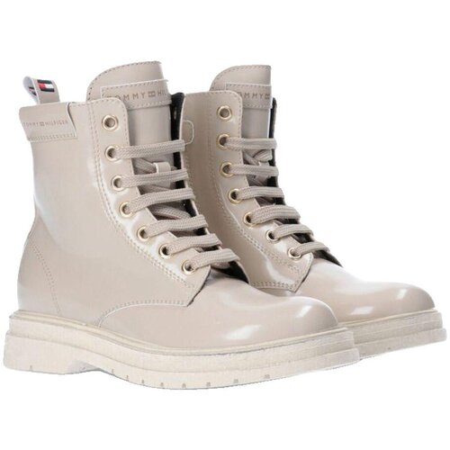 Tommy Hilfiger Gležnjarji Bottines Lace-Up en mat&amp;eacute;riaux de haute qualit&amp;eacute; Bež Slike