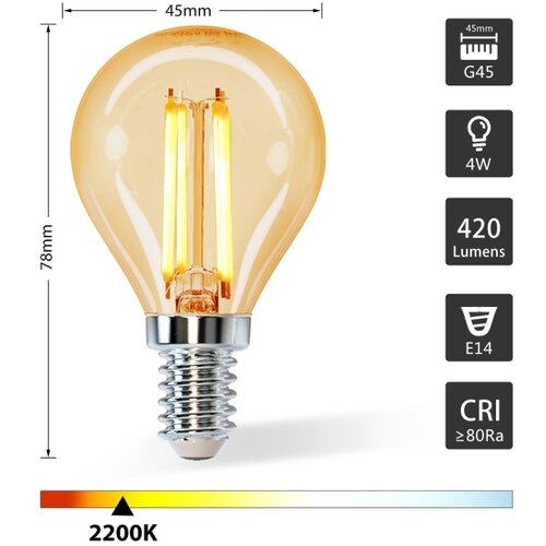 Aigostar led sijalica G45 E14/4W/230V 2200K Slike