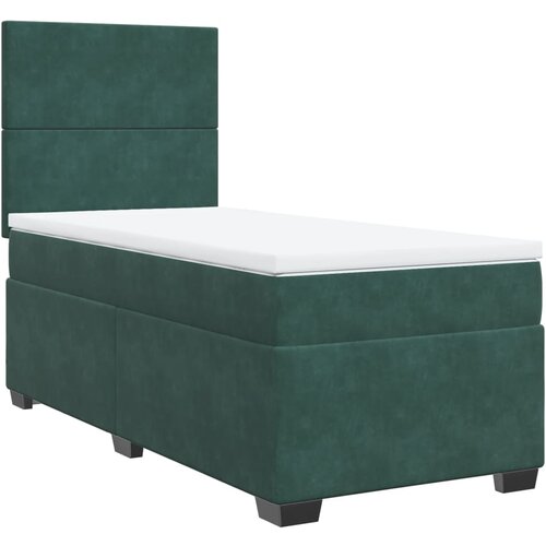 Maison Chic Box spring postelja - Vzmetna postelja z vzmetnico temno zelena 80x200 cm žamet SL23261, (21891547) Cene