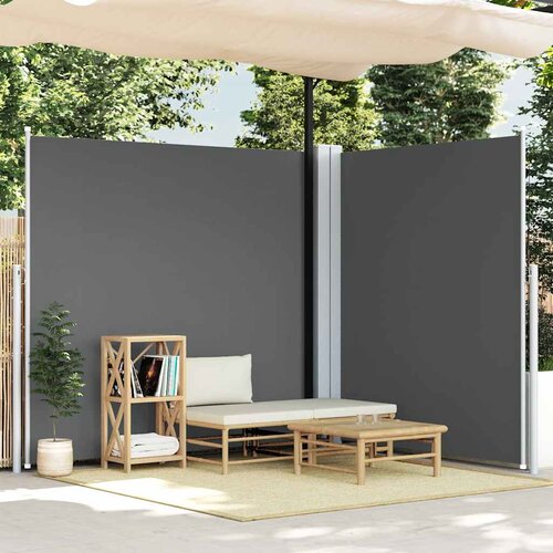 VidaXL zložljiva stranska tenda antracitna 200x600 cm Slike