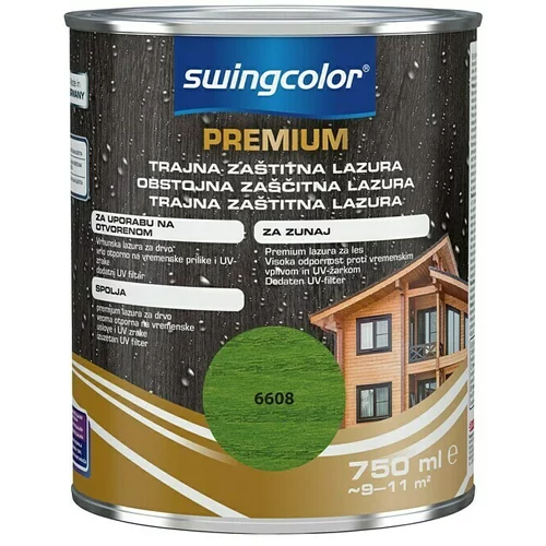 SWINGCOLOR Premium Lazura za drvo s dugotrajnom zaštitom (Zelena, 750 ml)