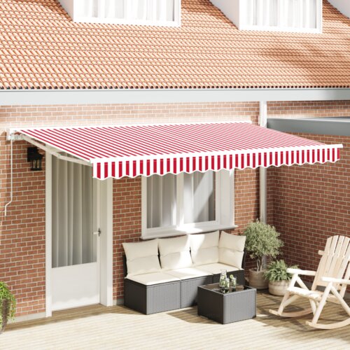 Tenda Fabric za okvir 4x2 m Crvena i bijela Cijene