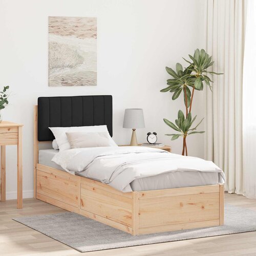  Krevetni okvir s tapiciranim uzglavljem Crna 80 x 200 cm Slike
